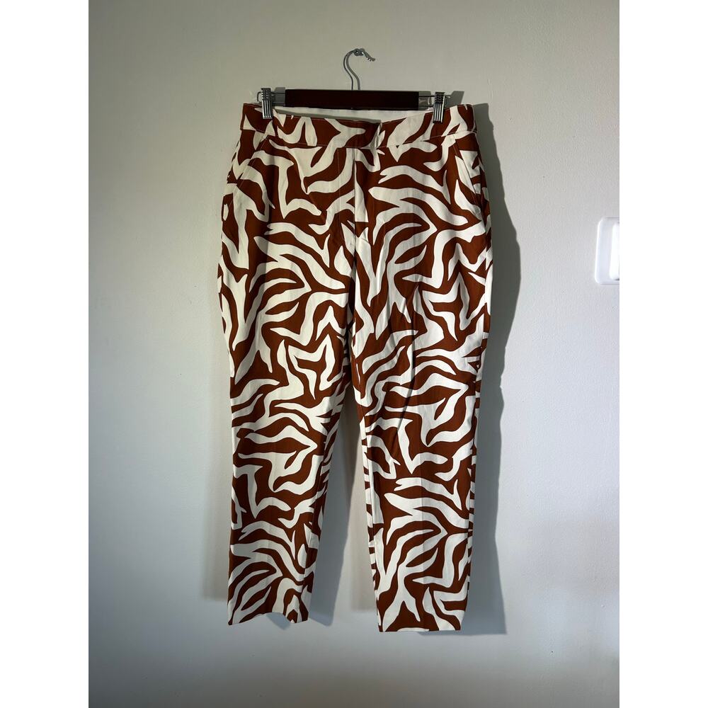 Spanx womens pants size L animal print ankle length